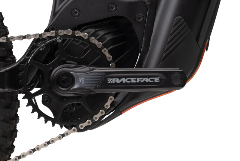 Whyte E-180 Rsx Mx Electric Mountain Bike 2023 in Matt Black with Burnt Orange Gold-2